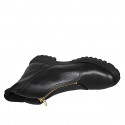Bottines pour femmes avec fermetures éclair en cuir et daim noir talon 3 - Pointures disponibles:  43, 45, 46