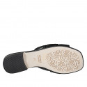 Mule para mujer en piel negra tacon 2 - Tallas disponibles:  42