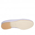 Woman's ballerina shoe with captoe and bow in lilac leather heel 2 - Available sizes:  32, 33, 43, 44, 45