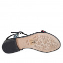 Sandalo infradito da donna in camoscio stampato mosaico multicolor tacco 2 - Misure disponibili: 33, 43, 44