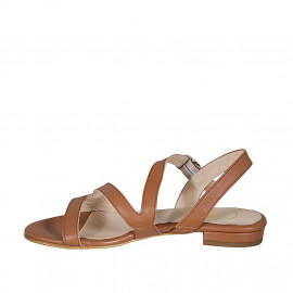 Woman's sandal in cognac... 2