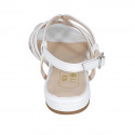 Sandalo da donna in pelle bianca tacco 1 - Misure disponibili: 32