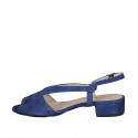 Sandale pour femmes en daim bleu talon 2 - Pointures disponibles:  32