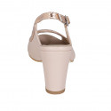 Sandale pour femmes en cuir et cuir imprimé nue talon 8 - Pointures disponibles:  42, 44