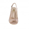 Sandale pour femmes en cuir et cuir imprimé nue talon 8 - Pointures disponibles:  42, 44