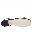 Chaussure ouverte au talon pour femmes en cuir noir avec accessoire talon 1 - Pointures disponibles:  34