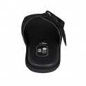 Mule pour femmes en daim noir avec boucle talon compensé 1 - Pointures disponibles:  32, 34, 43