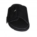 Mule pour femmes en daim noir avec boucle talon compensé 1 - Pointures disponibles:  32, 34, 43
