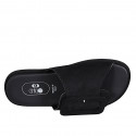 Mule pour femmes en daim noir avec boucle talon compensé 1 - Pointures disponibles:  32, 34, 43