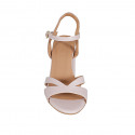 Sandale pour femmes en cuir nue avec courroie talon 7 - Pointures disponibles:  42, 43, 44, 45