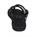 Sandale entredoigt pour femmes en cuir verni imprimé noir avec courroie talon 1 - Pointures disponibles:  32, 33, 42