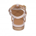 Sandale pour femmes avec strass et courroie en cuir nue talon 2 - Pointures disponibles:  32, 33, 42, 43, 44, 46