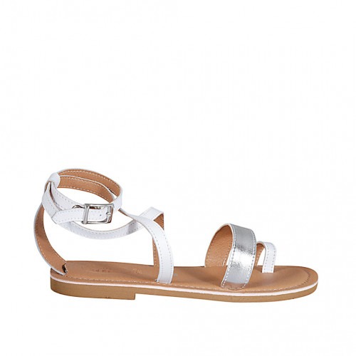 Woman's thong sandal with crossed...
