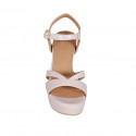 Sandalo da donna con cinturino e plateau in pelle nude tacco 9 - Misure disponibili: 43, 44