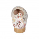 Ballerine pour femmes en daim beige imprimé multicouleur talon 2 - Pointures disponibles:  32