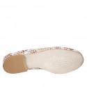 Ballerine pour femmes en daim beige imprimé multicouleur talon 2 - Pointures disponibles:  32, 44