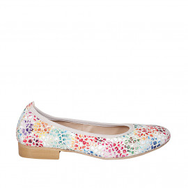 Ballerine pour femmes en daim imprimé multicouleur talon 2 - Pointures disponibles:  32