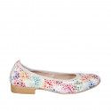 Woman's ballerina shoe in multicolored printed suede heel 2 - Available sizes:  32, 45