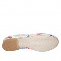 Ballerine pour femmes en daim imprimé multicouleur talon 2 - Pointures disponibles:  32