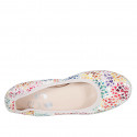 Ballerine pour femmes en daim imprimé multicouleur talon 2 - Pointures disponibles:  32