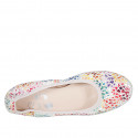 Woman's ballerina shoe in multicolored printed suede heel 2 - Available sizes:  32, 45