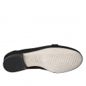 Mocassin pour femmes en daim noir avec accesoire talon 2 - Pointures disponibles:  32