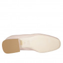 Mocasino para mujer en piel nude con accesorio tacon 3 - Tallas disponibles:  44, 45