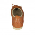 Ballerine pour femmes en cuir cognac avec noeud talon 1 - Pointures disponibles:  42