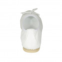 Ballerine pour femmes en cuir blanc avec noeud talon 1 - Pointures disponibles:  42, 43, 44
