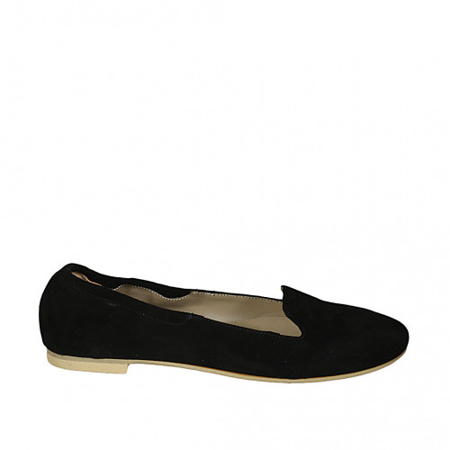 Woman's slipper shoe in black suede...