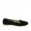 Woman's slipper shoe in black suede heel 1 - Available sizes:  42