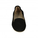 Woman's slipper shoe in black suede heel 1 - Available sizes:  42