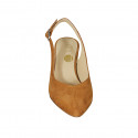 Slingback pour femmes en daim cognac talon recuvert multicouleur 6 - Pointures disponibles:  46