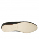 Mocassin pour femmes en cuir noir talon 1 - Pointures disponibles:  43