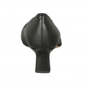 Décolleté da donna a punta tonda in pelle color nero tacco 6 - Misure disponibili: 32