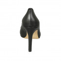 Escarpin pour femmes à bout pointu en cuir de couleur noir avec talon 9 - Pointures disponibles:  32, 33, 42, 43