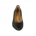 Zapato de salon para mujer en piel y charol negro tacon 5 - Tallas disponibles:  34