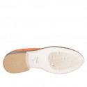 Mocasín para mujer en gamuza naranja con borlas tacon 3 - Tallas disponibles:  43
