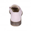 Woman's mocassin with accessory in rose suede heel 3 - Available sizes:  32, 44