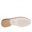 Mocassin pour femmes avec accessoire en daim rose talon 3 - Pointures disponibles:  32