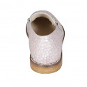 Mocassin pour femmes avec accessoire en cuir imprimé rose talon 2 - Pointures disponibles:  32, 45