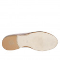 Mocassin pour femmes avec accessoire en cuir imprimé rose talon 2 - Pointures disponibles:  32, 45