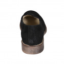 Mocassin pour femmes en daim noir avec glands talon 3 - Pointures disponibles:  32