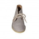 Men's laced ankle shoe in sandbeige suede - Available sizes:  36, 37, 38, 46, 47, 48, 49