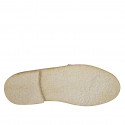 Men's laced ankle shoe in sandbeige suede - Available sizes:  36, 37, 38, 46, 47, 48, 49