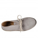 Chaussure pour hommes à lacets en daim beige sable - Pointures disponibles:  36, 38, 46, 47, 48, 49