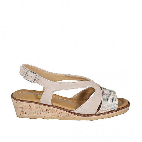 Woman's sandal in beige and...