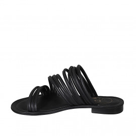 Sabot da donna in pelle nera con tacco 2 - Misure disponibili: 43 2