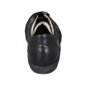 Chaussure à lacets pour hommes avec semelle amovible en cuir noir - Pointures disponibles:  37, 46, 47, 48, 49, 51, 53, 54