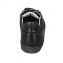 Scarpa stringata da uomo con cerniera e plantare estraibile in pelle nera - Misure disponibili: 38, 46, 47, 50, 52